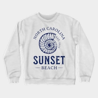 Sunset Beach, NC Summertime Vacationing Seashell Crewneck Sweatshirt